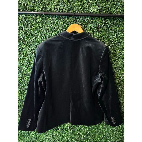 J.Crew NWT Sz 18 Black Velvet Blazer - Picture 4 of 4